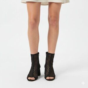 Zara Women’s Open Toe Faux Suede Ankle Boots | Size 37 (Fits Like 7)